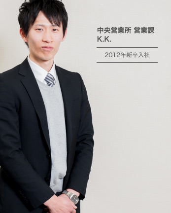 中央営業所 営業課 K.K. 2012年新卒入社